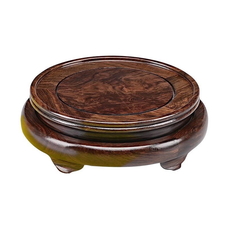 实木底座可旋转圆形花瓶盆景香炉茶壶鱼缸佛像摆件黑檀木底座托架,淘宝优惠券,粉丝福利购,淘宝优惠卷