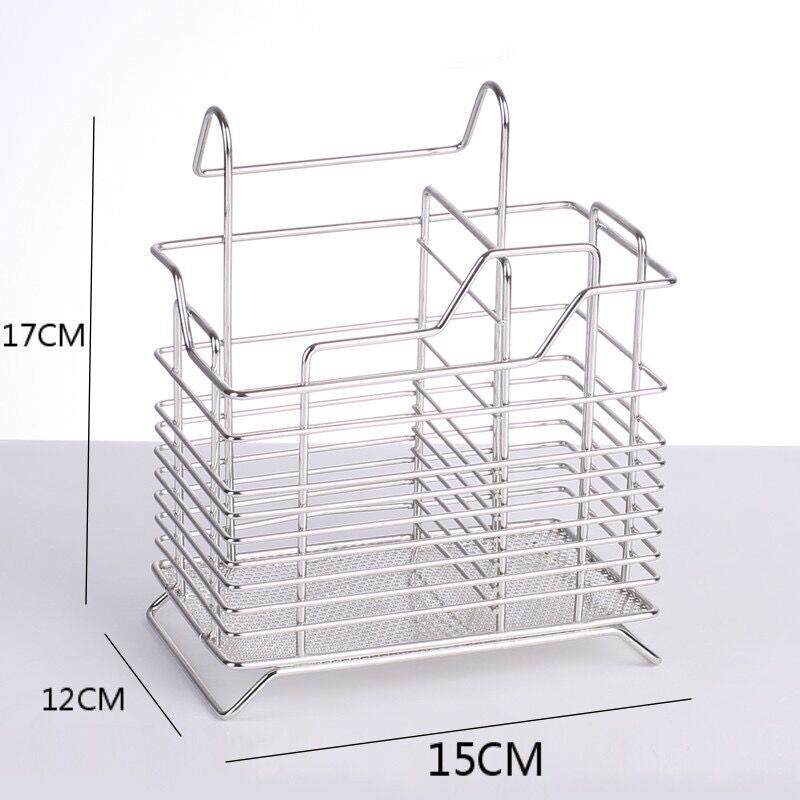 Stainless steel chopstick cage household kitchen chopstick storage box chopstick barrel wall-mounted chopstick rack drain chopstick basket cage