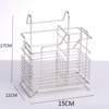 Stainless steel chopstick cage household kitchen chopstick storage box chopstick barrel wall-mounted chopstick rack drain chopstick basket cage