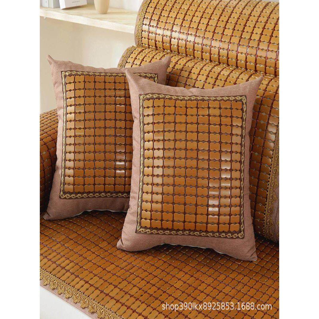 夏季麻将靠垫套家庭沙发竹席靠垫大型办公枕头,淘宝优惠券,粉丝福利购,淘宝优惠卷