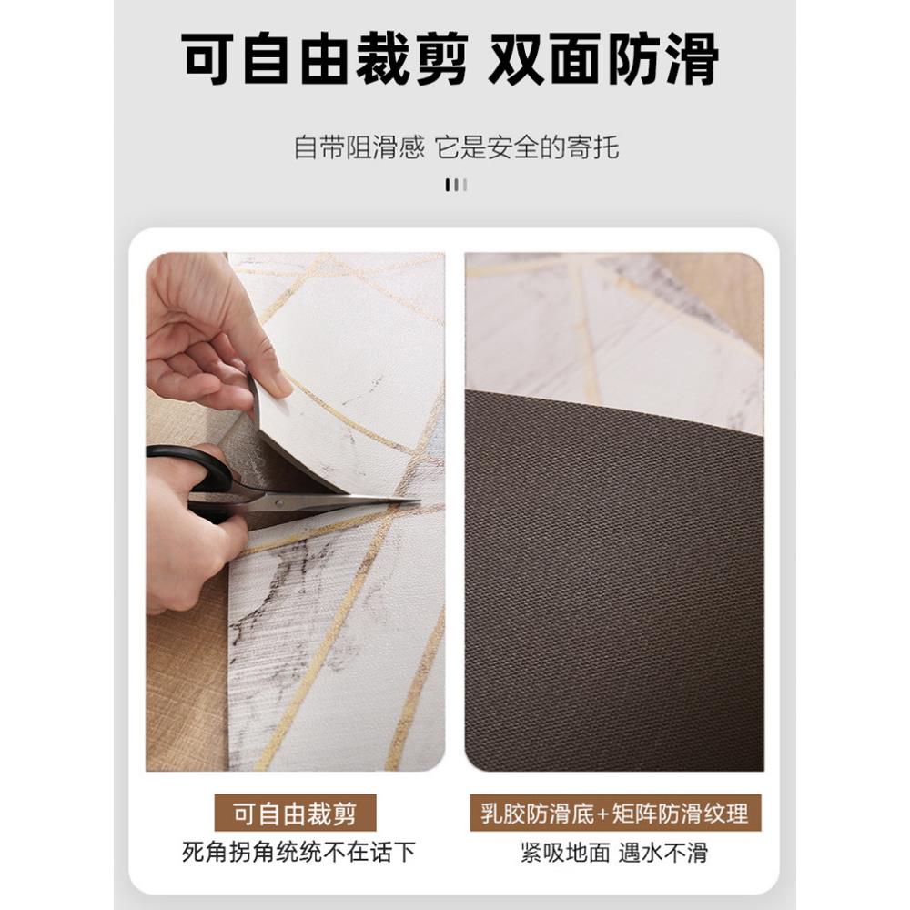 Genuine leather carpet scrubbing bedroom living room full floor mat Pvc waterproof anti-slip coffee table floor mat entrance door not washable