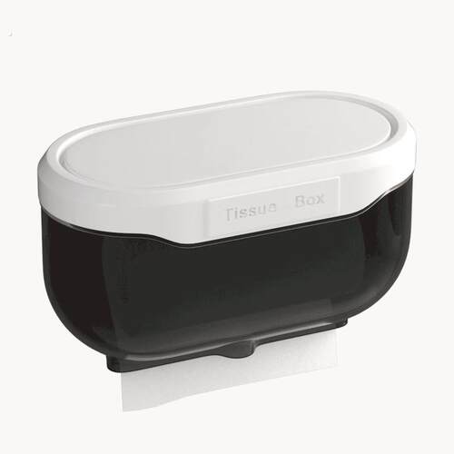 卫生间纸巾盒厕所厕纸盒免打孔防水壁挂式抽纸盒洗手间卷纸置物架 - 图3