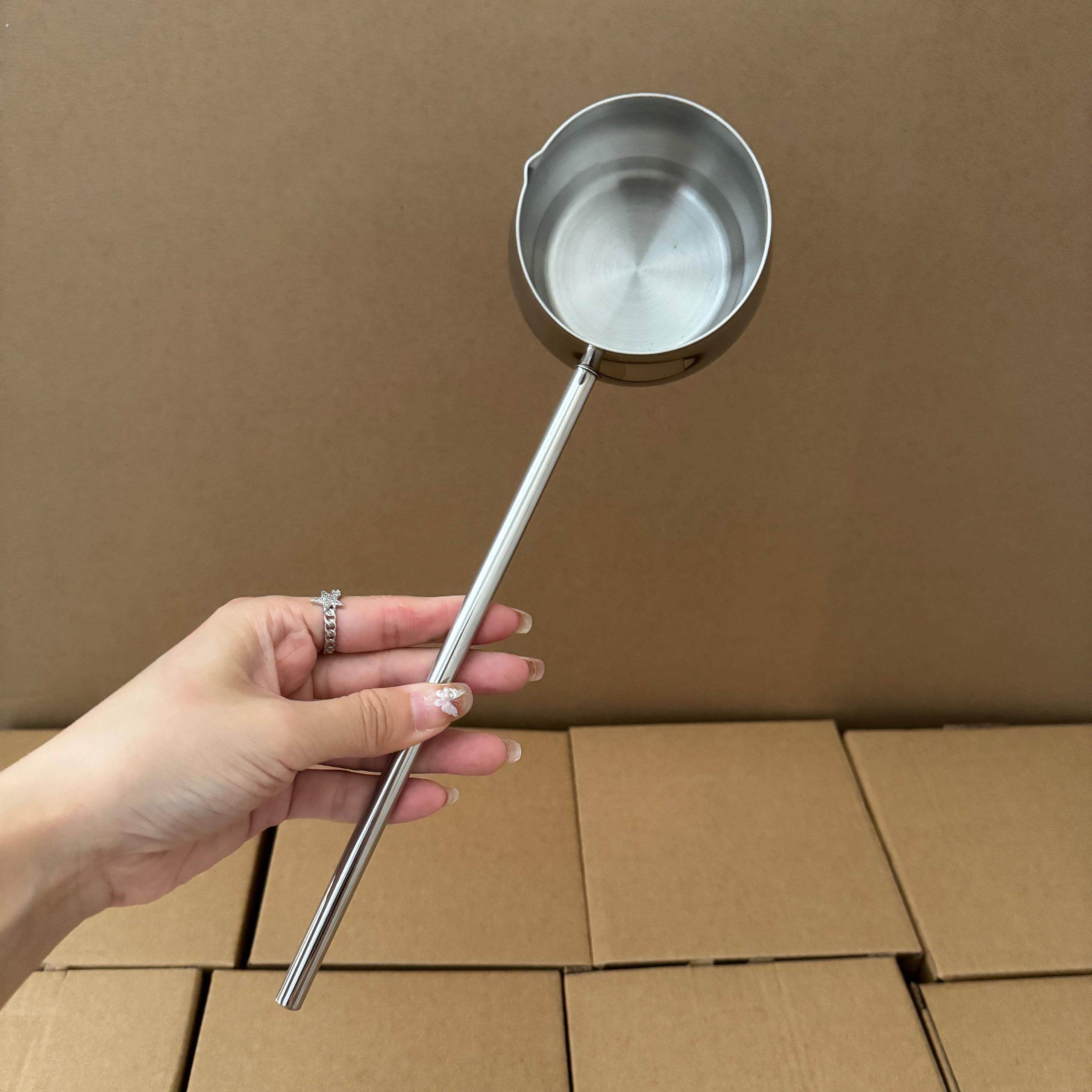 米诺家家用316不锈钢食品级勺子 泼油勺热油浇油调料小锅长柄油锅,淘宝优惠券,粉丝福利购,淘宝优惠卷