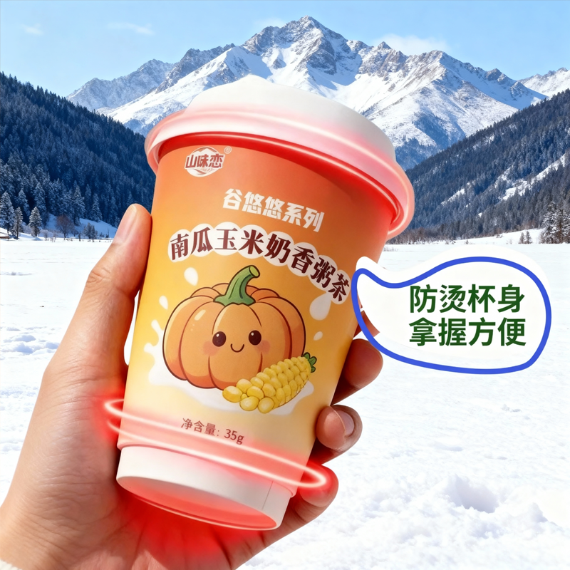 山味恋南瓜玉米奶香粥杯装茶冲泡即饮品速溶早餐办公室下午茶整箱