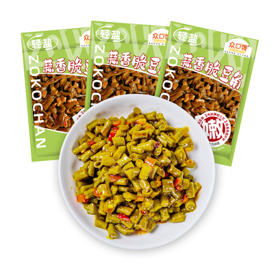 众口馋酸辣脆豆角蒜香味即食泡菜