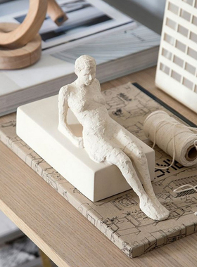 丹麦Kahler北欧陶艺雕塑摆件家居饰品书房办公桌创意人像书挡装饰