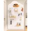 Solid wood entryway hole board storage rack custom meter box blocking clouds wall hanging board coat rack storage