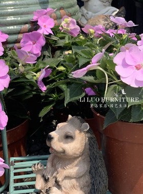 小刺猬摆件家居装饰品庭院花园雕塑动物模型场景个性礼物工艺品