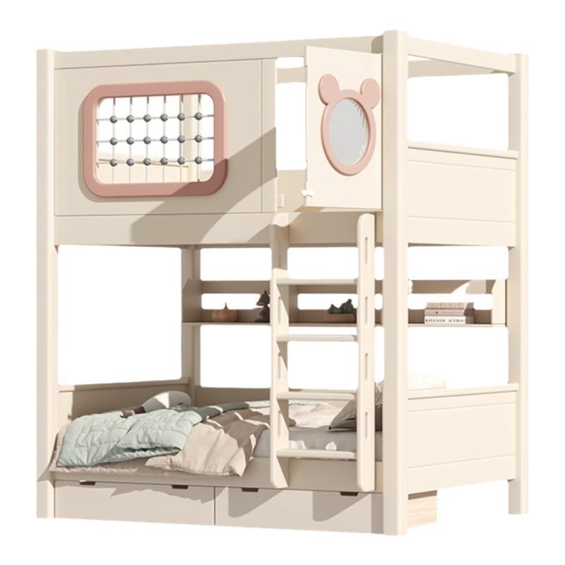 樱桃木上下床同宽平行床高低床树屋高架床单上层儿童子母床上下铺,淘宝优惠券,粉丝福利购,淘宝优惠卷