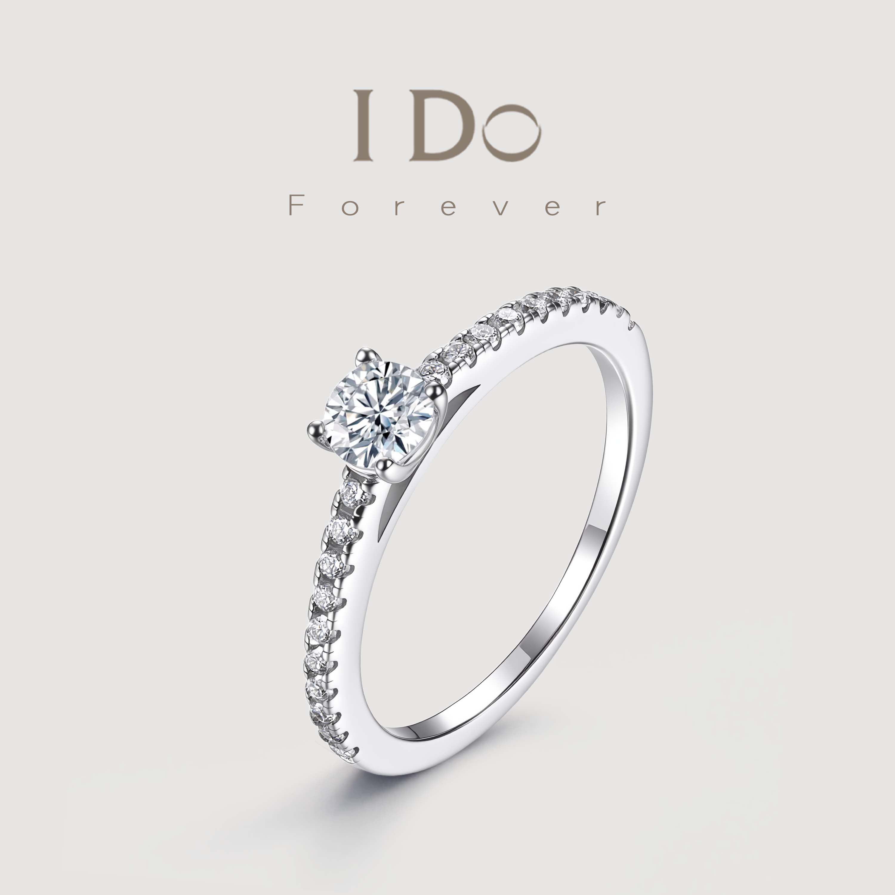 IDO Forever cultured diamond one carat women's ring