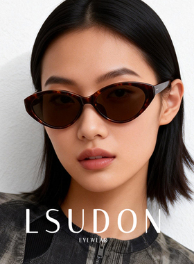 复古猫眼黑色防晒女款太阳镜