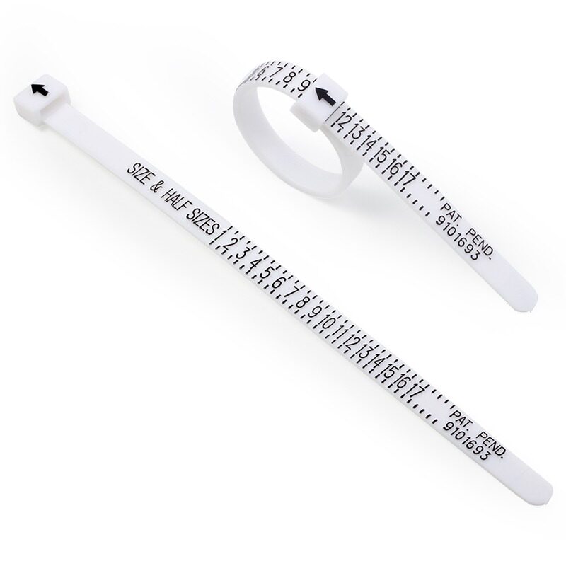 Plastic beauty size try-on ring ring measurement soft ruler, size measuring ring, finger size measuring tool