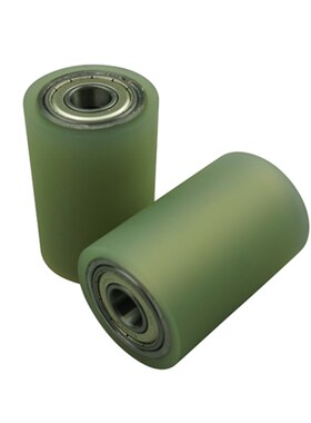 内径10 12织带机胶轮聚氨酯PU胶轮铁芯包胶轮耐磨40*25双轴承