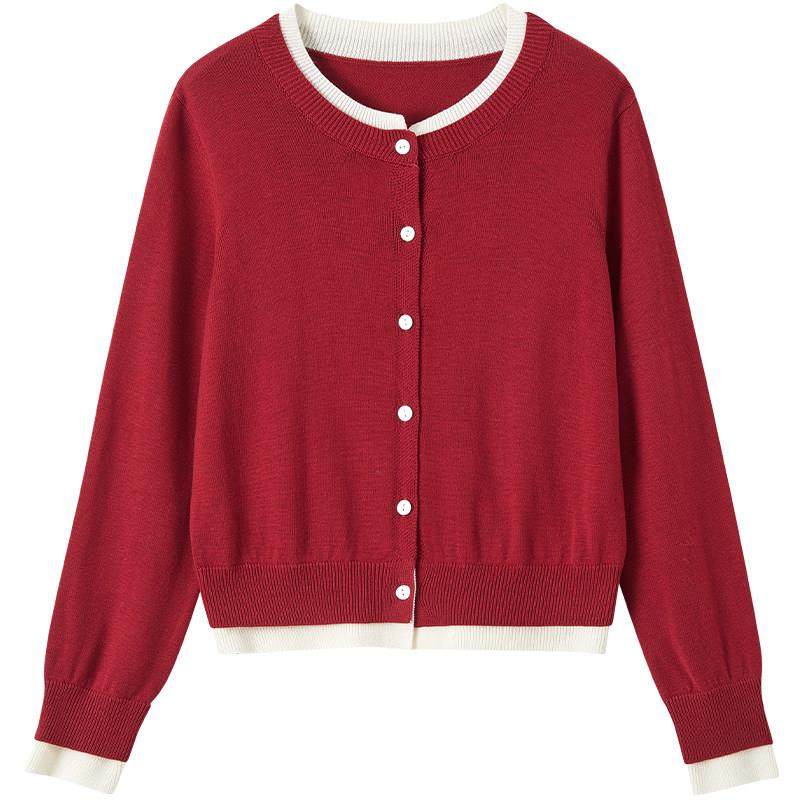 文斯小香风针织衫女2025朗春季新款拼接假外两件上衣汀长袖开DTYZ,淘宝优惠券,粉丝福利购,淘宝优惠卷