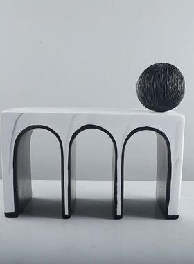 创意拱门艺术摆件M底座家居书房装饰品酒店前台柜摆设树脂工艺品