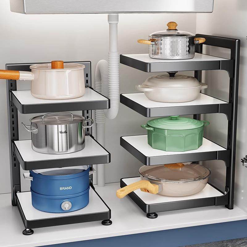 厨房锅架多层置物架窄夹缝架台面墙角放锅下水槽分层收纳储物厨具,淘宝优惠券,粉丝福利购,淘宝优惠卷