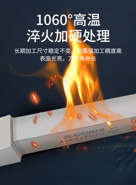 弹簧钢数控车刀杆外螺纹车牙挑丝刀柄SER2020K16车床机夹车刀架