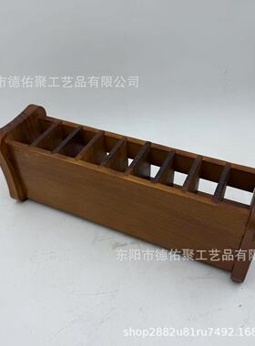 简易实用实木笔架厂家 实木多功能置物架 实木多格家居桌面摆件