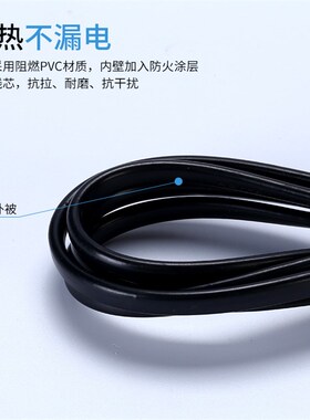 纯铜国标电源线两项插头线开关两脚家用灯带条风扇吹风机电磁炉
