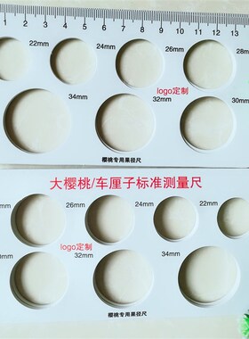 樱桃尺寸卡萄蓝莓车厘子标准测量尺水果分级板径大小分级卡尺10把