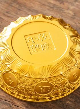 纯黄铜聚宝盆招财摆件米缸家居客厅办公室存钱罐店铺公司开业礼品