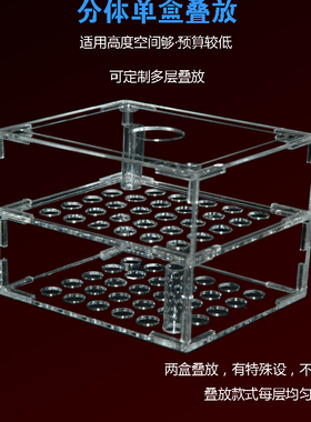 鱼缸底滤过滤槽防溢流滴流过滤盒亚克力材质干湿分离过滤盒龙鱼缸
