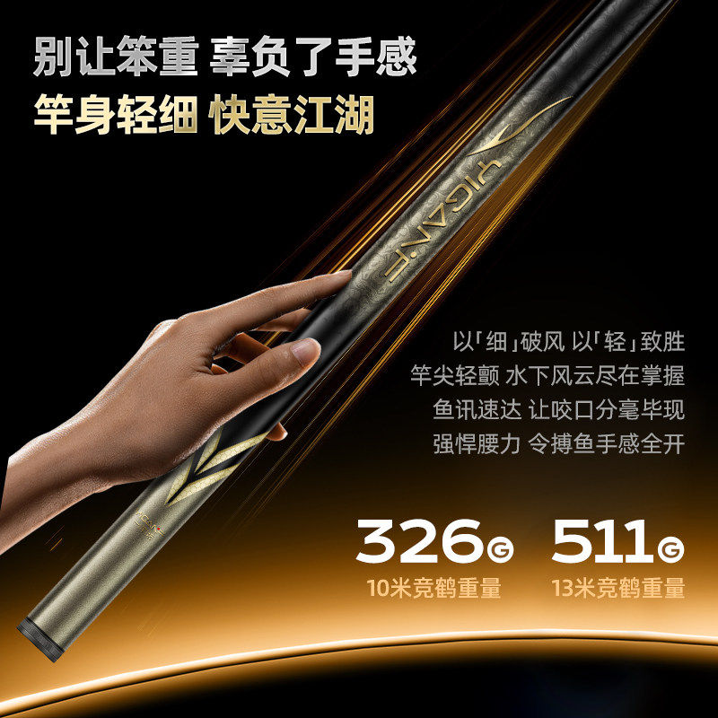 一竿坊竞鹤炮竿长杆10传统钓炮杆12打窝杆13米超轻超硬钓鱼竿手竿,淘宝优惠券,粉丝福利购,淘宝优惠卷