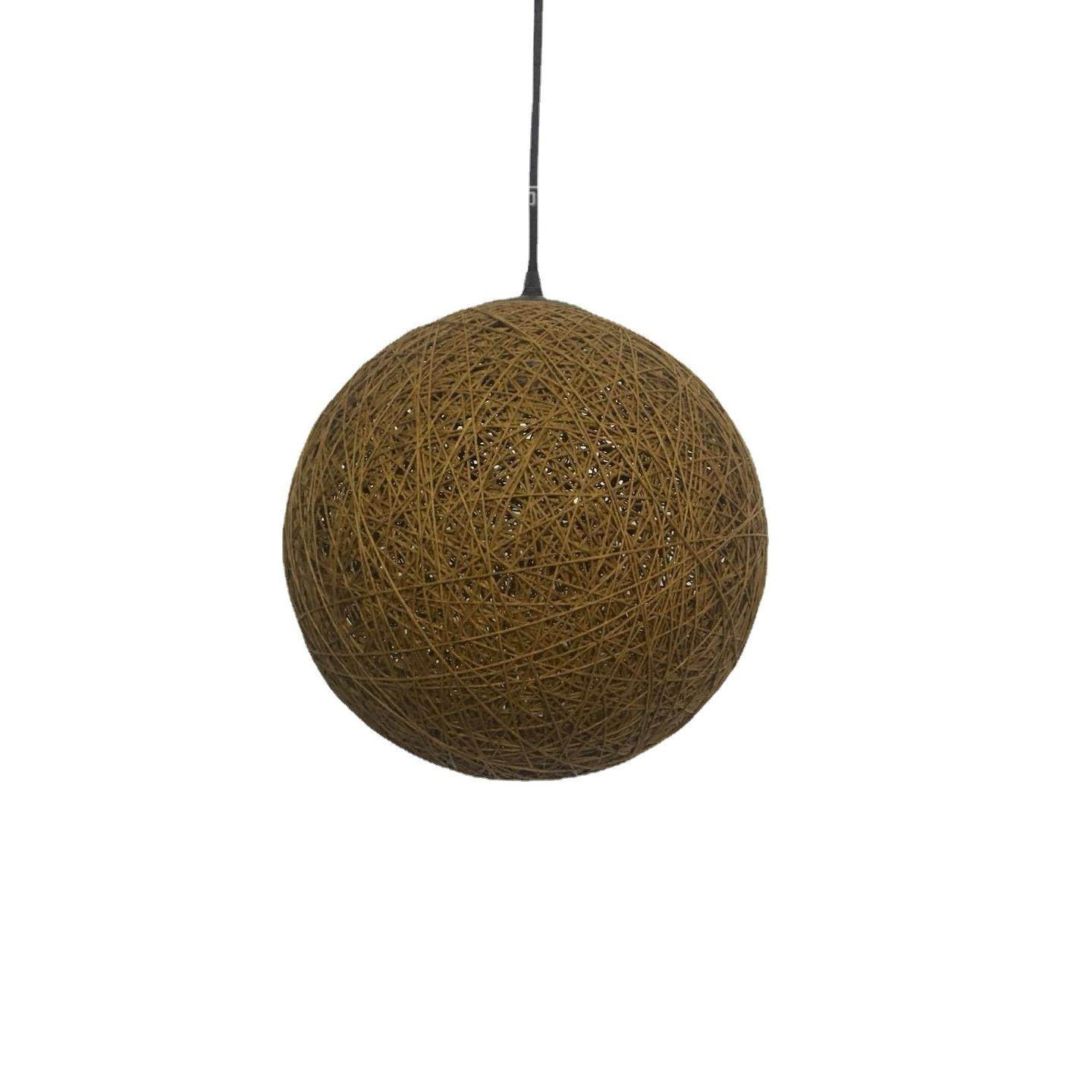 创意麻绳装饰餐吊灯藤艺吊灯复古灯圆球麻球吊灯手工麻腾麻球吊灯,淘宝优惠券,粉丝福利购,淘宝优惠卷