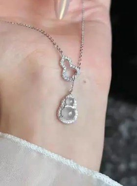 白玉髓小葫芦项链轻奢小众显白
