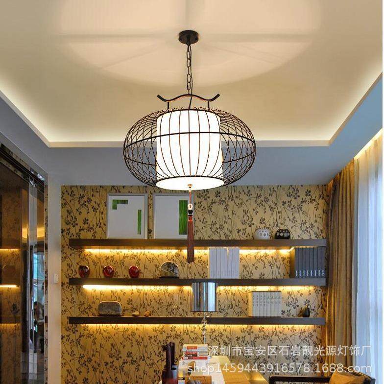 新中式鸟笼仿古吊灯 创意个性铁艺鸟笼灯酒店茶楼过道餐厅吊灯具,淘宝优惠券,粉丝福利购,淘宝优惠卷
