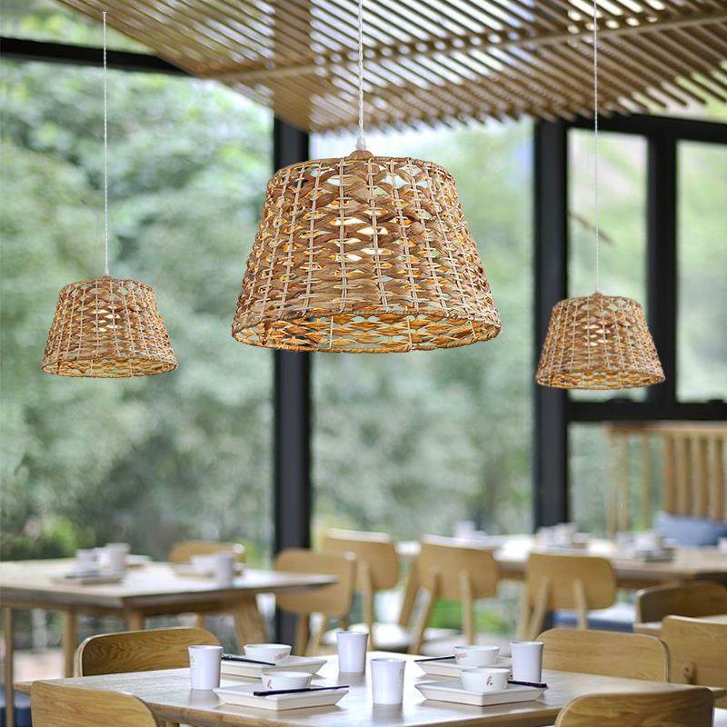 北欧ins风藤编吊灯乡村咖啡店卧室餐厅吊灯民宿个性装饰客厅吊灯,淘宝优惠券,粉丝福利购,淘宝优惠卷