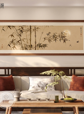 【宋氏美学】荷花沙发背景墙挂画