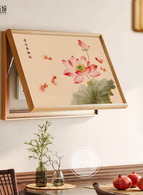 【新款7折】荷花电箱盖板装饰画