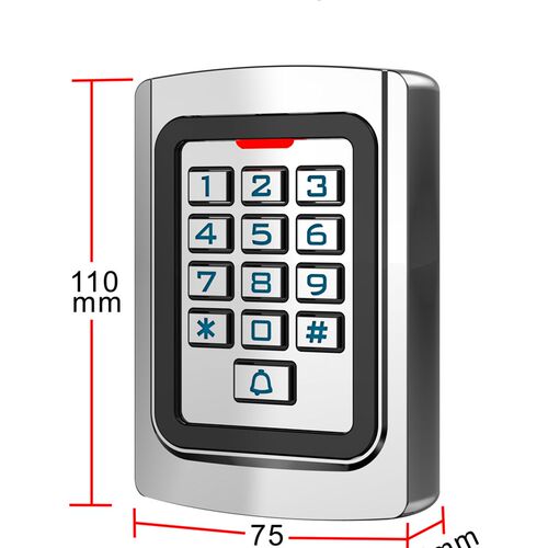 K5EM金属防水防雨门禁All灌胶K5MF读卡器ID卡IC卡密码读头背光 - 图1