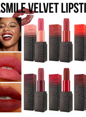 6 Colors Embossed Velvet Matte Lipstick 6 色浮雕丝绒哑光口红
