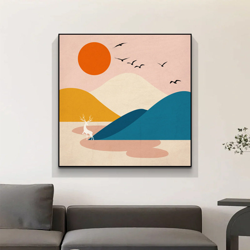 现代艺术装饰画奶油风客厅沙发背景墙壁画玄关走廊摆件过道挂画,淘宝优惠券,粉丝福利购,淘宝优惠卷