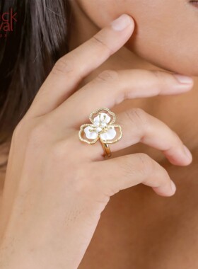 法国品牌Franck Herval 花舞系列 复古梅花戒指