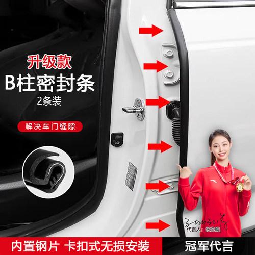 标致508/408/308S/301/汽车密封条ABC柱中控仪表台车门缝隔音胶条 - 图1