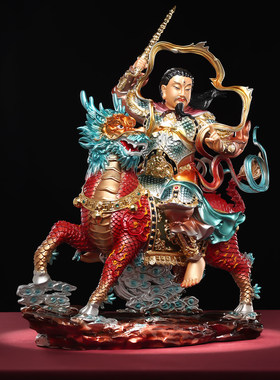 【热销榜】铜彩镶宝雷祖神像