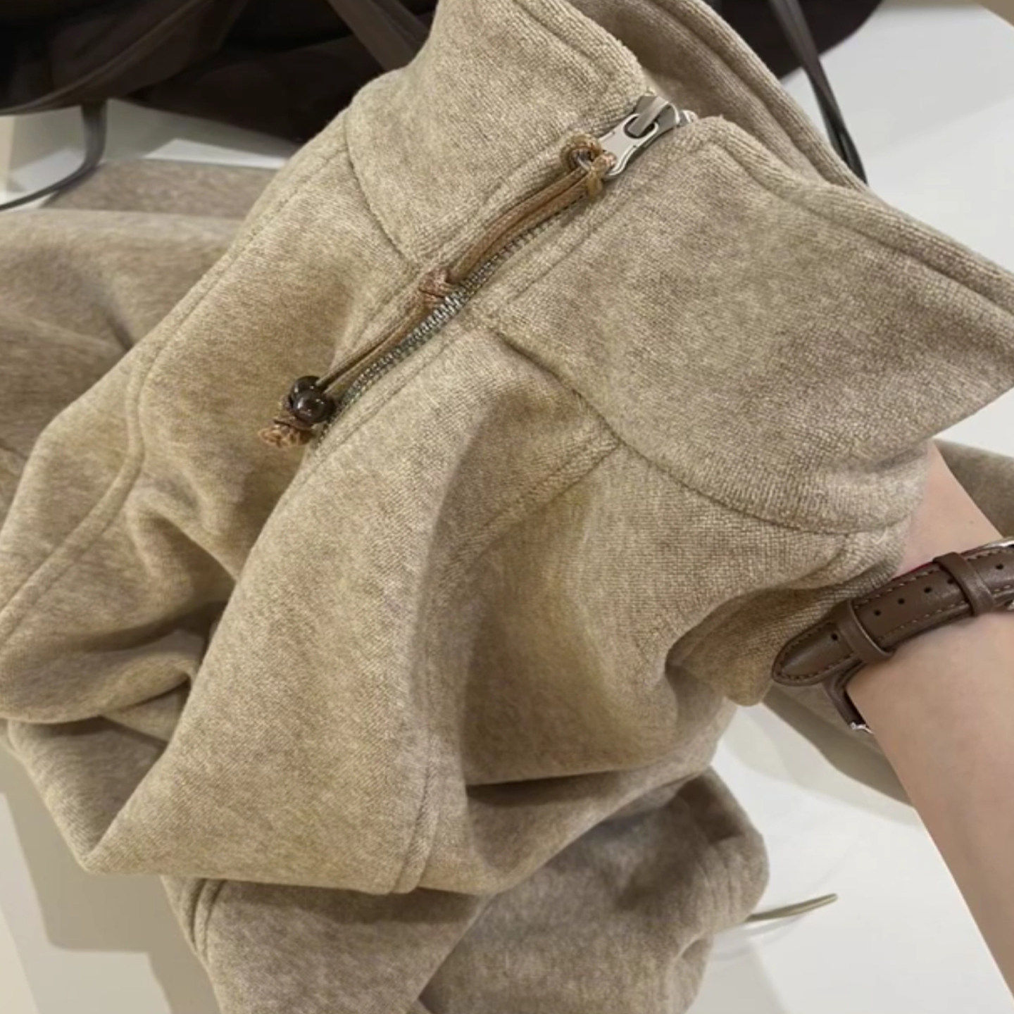 广州十三行高货爆款~慵懒抽绳半拉链高领加绒卫衣外套女秋冬外穿,淘宝优惠券,粉丝福利购,淘宝优惠卷