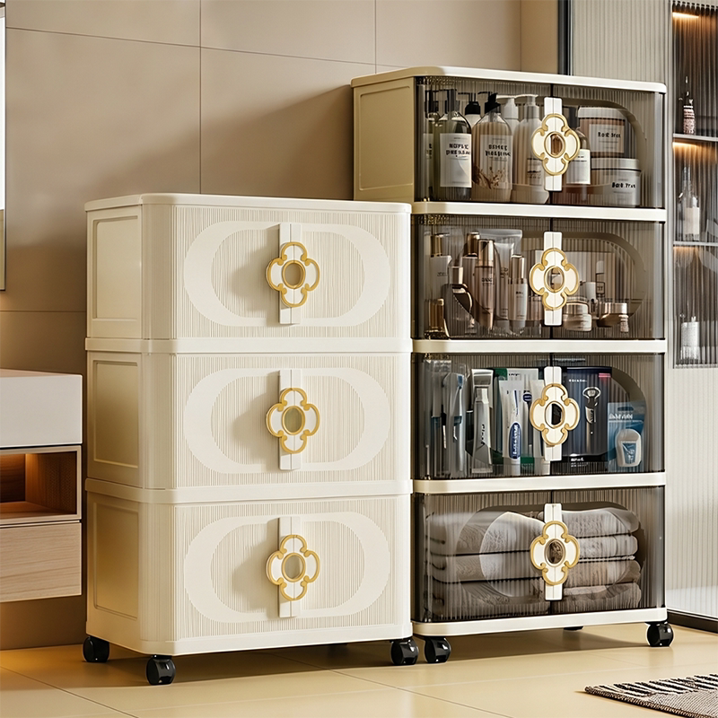 Large capacity clothes thick quilt storage cabinet wheeled wardrobe