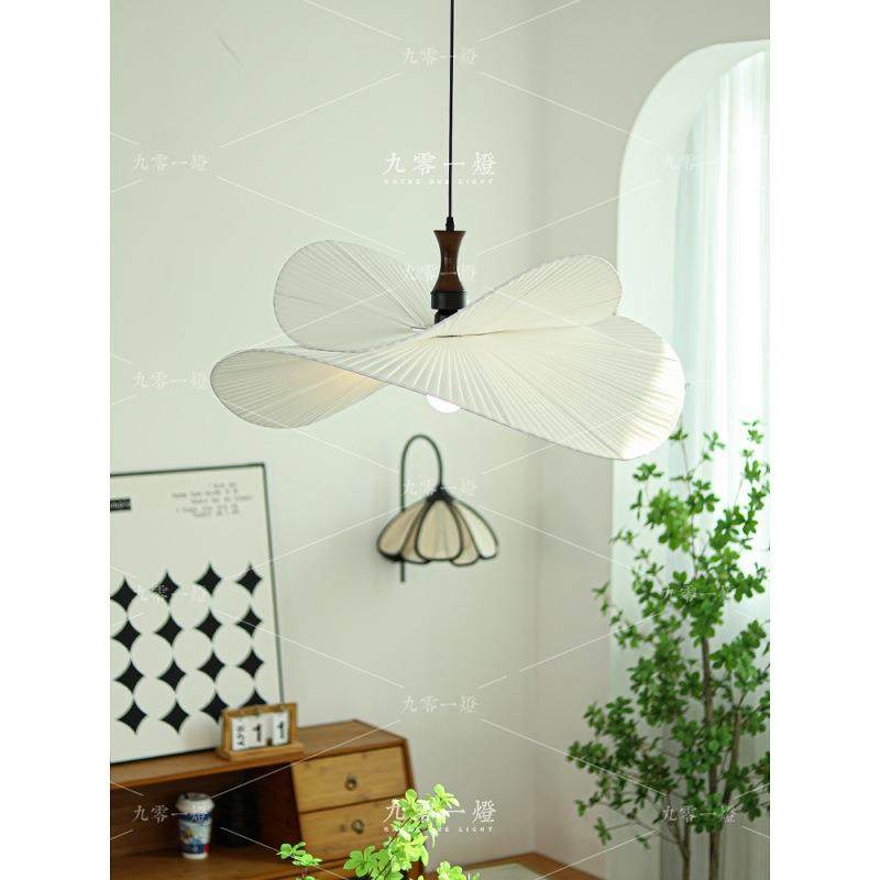 法式中古布艺草帽吊灯奶油风卧室书房餐厅民宿实木南洋风薯片灯具,淘宝优惠券,粉丝福利购,淘宝优惠卷