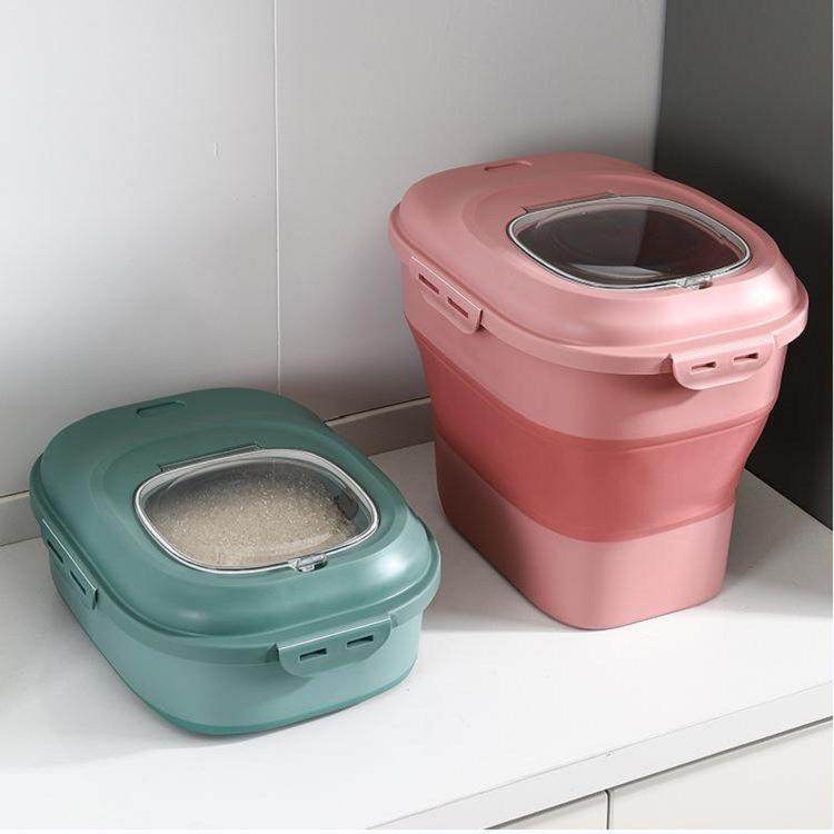 家用可折叠米桶面粉五谷杂粮收纳盒防潮防虫米箱宠物大容量储粮桶,淘宝优惠券,粉丝福利购,淘宝优惠卷