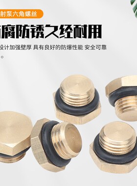 自吸泵喷射泵注水螺丝家用增压泵水泵配件放水螺丝钉六角螺丝螺栓