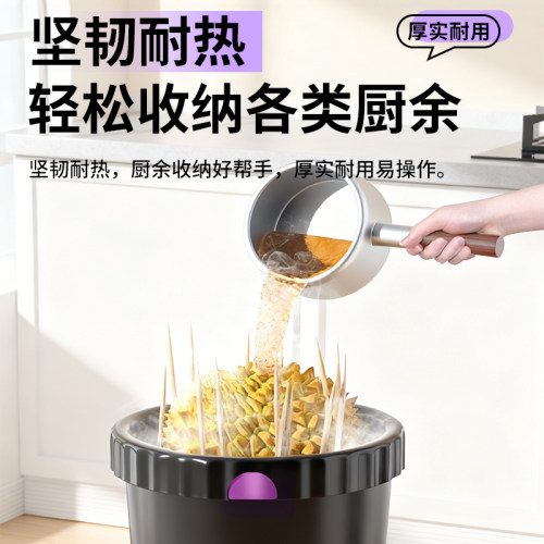 免撕抽绳垃圾袋加厚家用手提黑色特厚厨房大号塑料袋子壁挂抽取式 - 图0