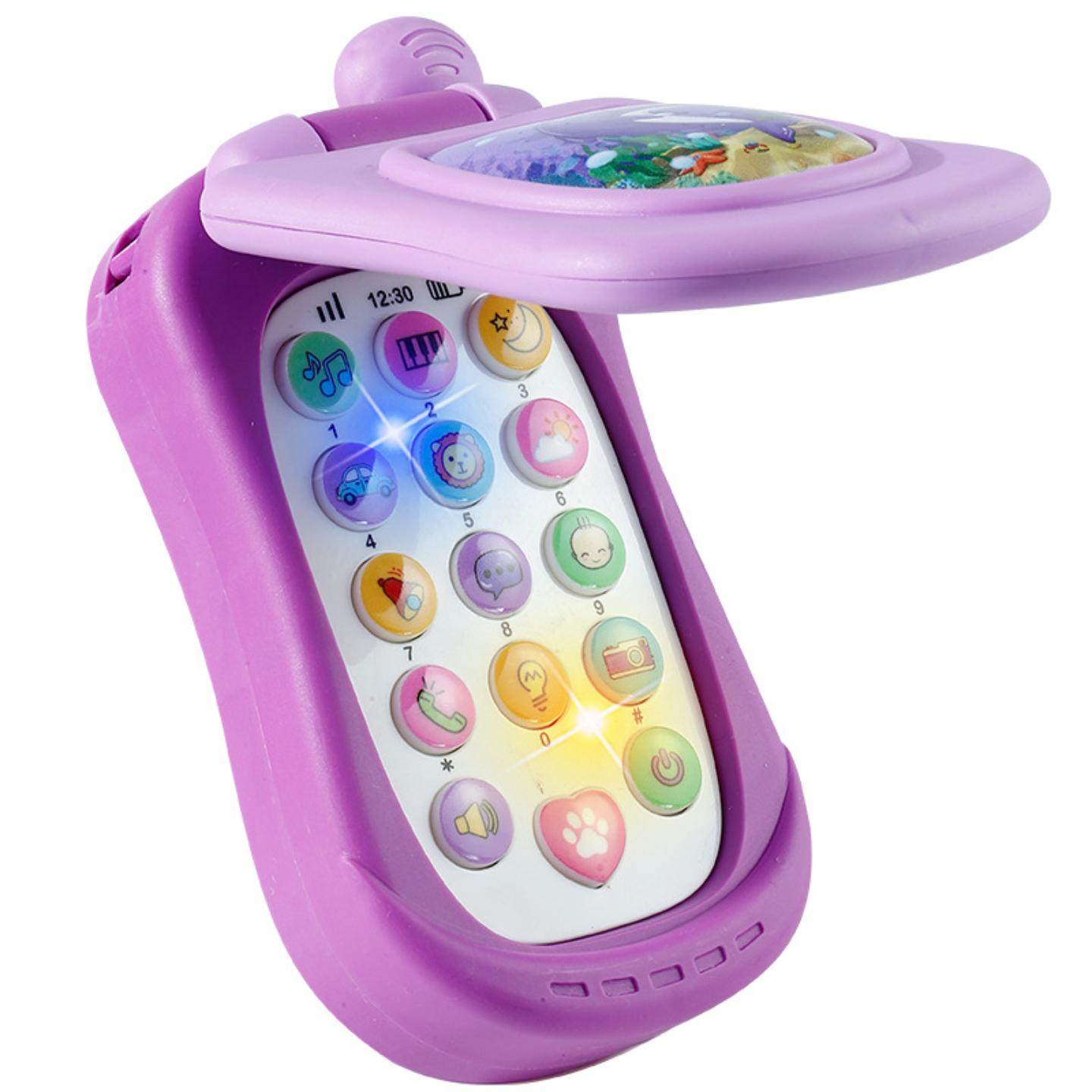 儿童音乐手机宝宝男女孩翻盖圣诞电话婴儿早教小孩益智玩具,淘宝优惠券,粉丝福利购,淘宝优惠卷