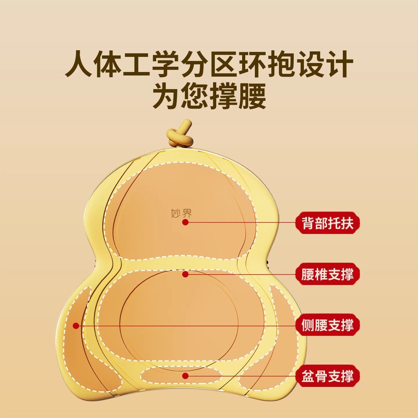 妙界M13金葫芦新年送礼腰背按摩仪颈椎按摩捶背腰肩颈揉捏热靠垫,淘宝优惠券,粉丝福利购,淘宝优惠卷