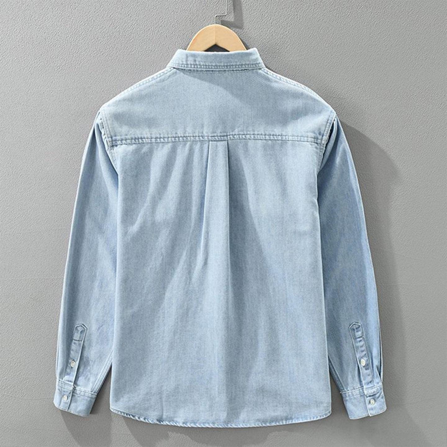 复古牛仔衬衫男2026年春秋新款长袖宽松翻领休闲工装衬衣外套潮流,淘宝优惠券,粉丝福利购,淘宝优惠卷