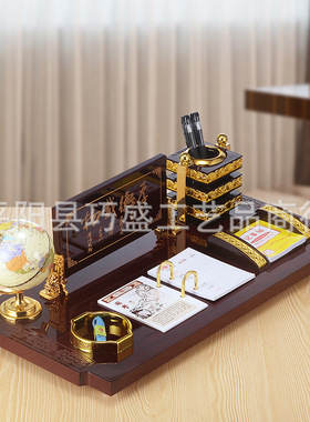 老板办公室笔筒收纳架桌面摆台装饰商务台历架送领导节日礼品福利