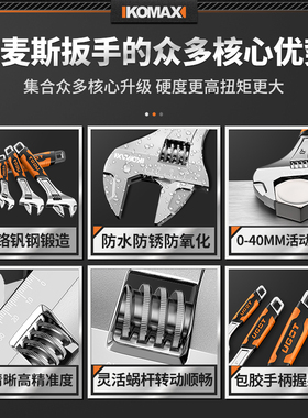 活动扳手工具大全万能活口扳手神器正品大开口多功能板子卫浴专用